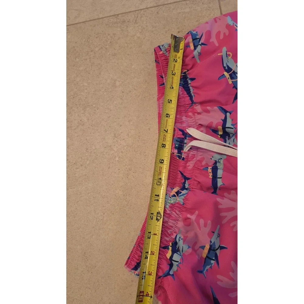 Chubbies Mens Pink Scuba Sharks Swim Trunks XL preppy coastal Beachy vacation